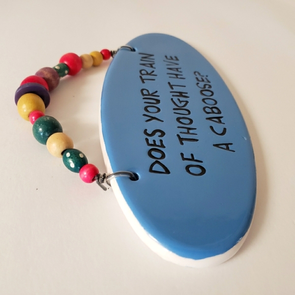 Tumbleweed Pottery Wall Art "Caboose" Gag Humor Gift Vtg - Picture 3 of 6